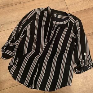 3/4 sleeve stripe blouse